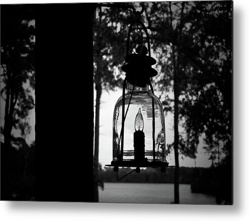 Lantern Metal Print featuring the photograph Unlit Lantern by Alida M Haslett