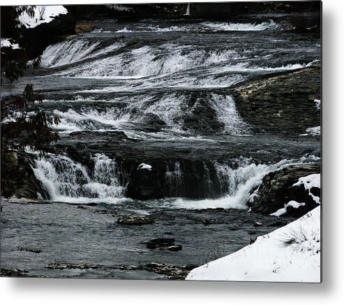 Art For The Wall...patzer Photography Metal Print featuring the photograph Upper Spokane Falls by Greg Patzer
