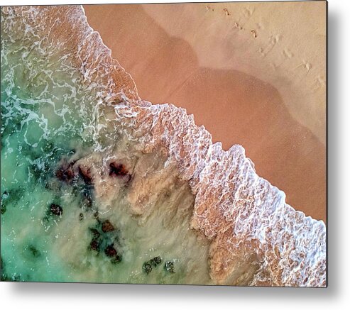 Sand Metal Print featuring the photograph Vanishing Footprints by Christopher Johnson