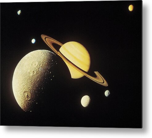 Galaxy Metal Print featuring the photograph View Of Planets In The Solar System by Stockbyte