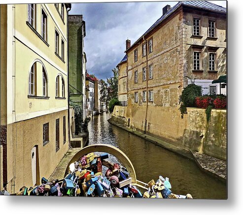 Prague Metal Print featuring the photograph View of the Devil's Canal from the Lover's Bridge in Prague by Lyuba Filatova