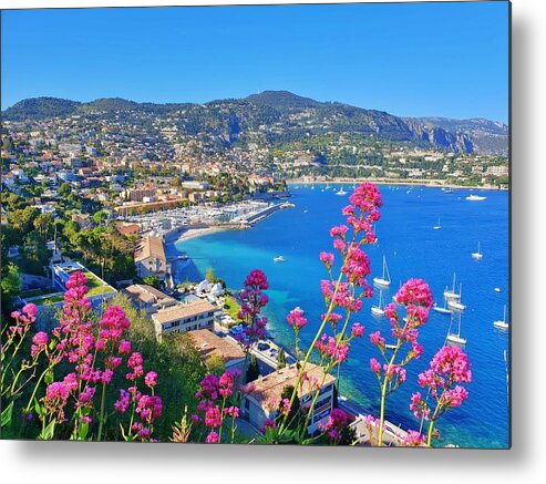 Landscape Metal Print featuring the photograph Villefranche View by Andrea Whitaker