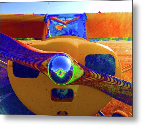 Airplane Metal Print featuring the photograph Wooden Prop by Tom Gresham