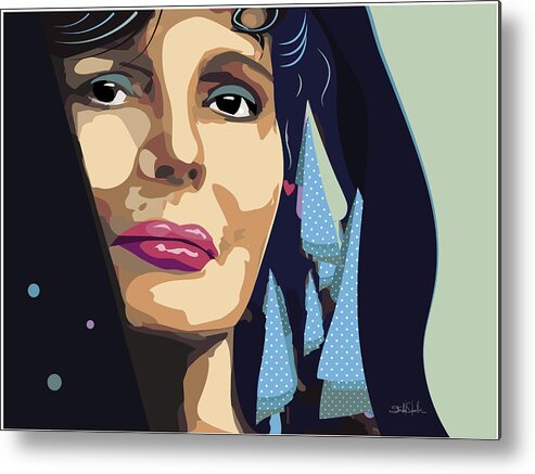 Amalia Metal Print featuring the digital art Amalia Rodrigues #1 by Isabel Salvador