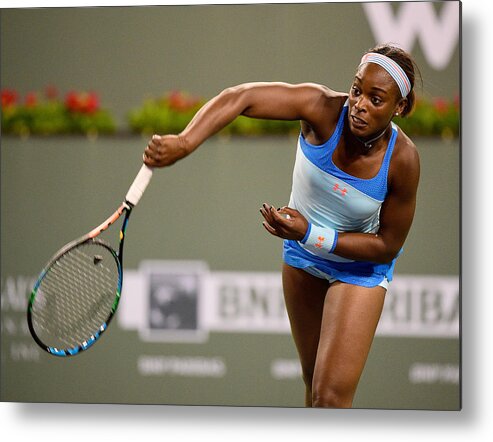 Tennis Metal Print featuring the photograph BNP Paribas Open - Day 3 #1 by Harry How