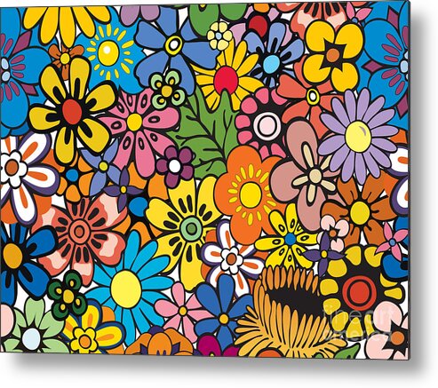 Flower Metal Print featuring the photograph Flower power rock poster by Action
