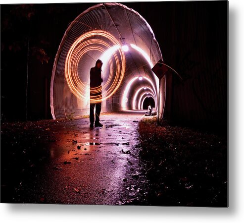 Tunnel Metal Print featuring the photograph From Another Dimension #1 by Christina McGoran