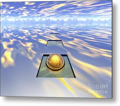 Ice Metal Print featuring the digital art Land of Ice by Phil Perkins