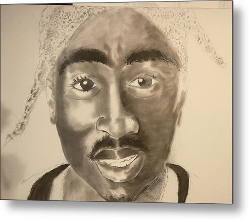  Metal Print featuring the drawing PAC by Angie ONeal