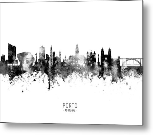 Porto Skyline Metal Print by Michael Tompsett - Pixels
