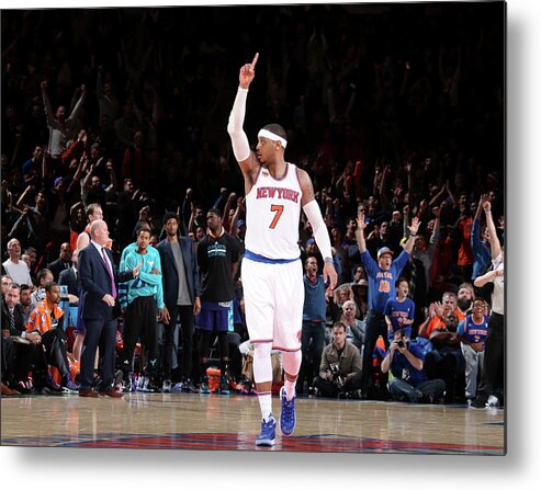 Carmelo Anthony Metal Print featuring the photograph Carmelo Anthony by Nathaniel S. Butler