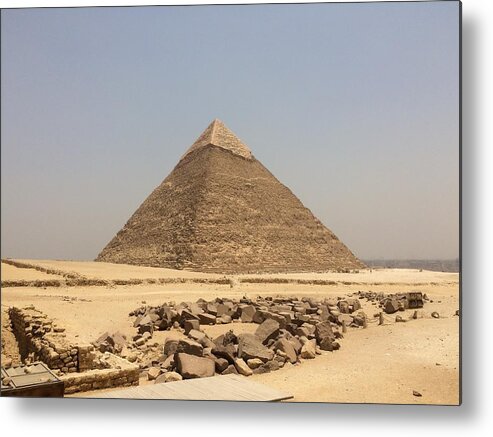Giza Metal Print featuring the photograph Great Pyramids #14 by Trevor Grassi