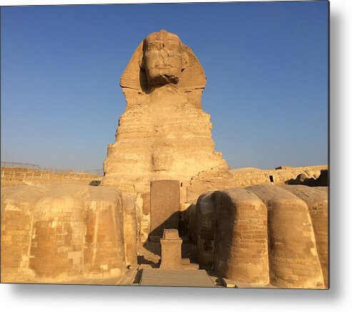 Giza Metal Print featuring the photograph Great Sphinx #19 by Trevor Grassi