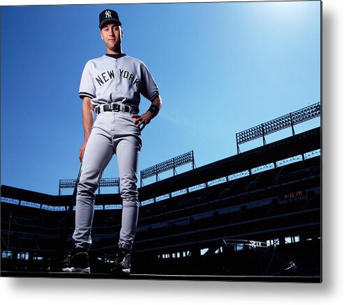 People Metal Print featuring the photograph Derek Jeter by Ronald C. Modra/sports Imagery