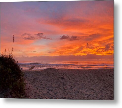 Canvas Metal Print featuring the photograph October Sunrise #2 by Barbara Ann Bell