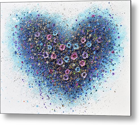 Heart Metal Print featuring the painting One Love #2 by Amanda Dagg