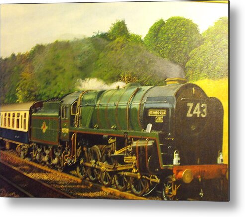Steam Train Metal Print featuring the painting Steam Train #2 by HH Palliser