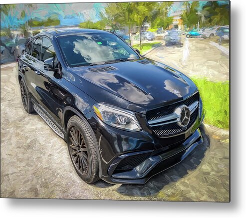 2018 Black Mercedes-benz Gle Amg 63 S Coupe Metal Print featuring the photograph 2018 Black Mercedes-Benz GLE AMG 63 S Coupe X103 by Rich Franco