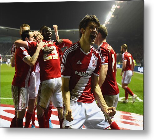 England Metal Print featuring the photograph Derby County v Middlesbrough - Sky Bet Championship #3 by Laurence Griffiths