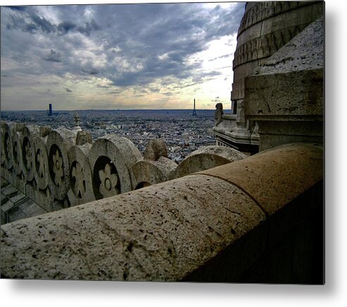Sacré-coeur Metal Print featuring the photograph A Divine View of the Eiffel Tower by Tanya White