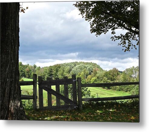 Fence Metal Print featuring the photograph A Gate With A View by Catherine Arcolio