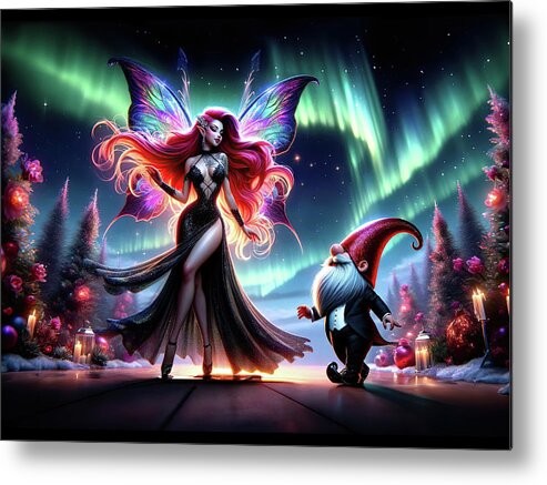 Enchanted Forest Metal Print featuring the digital art A New Year's Eve Gala by Bill and Linda Tiepelman