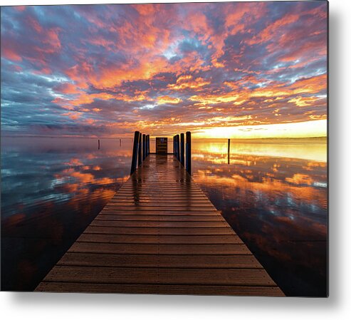 Water Metal Print featuring the photograph A Perfect Fall Morning by Joe Holley