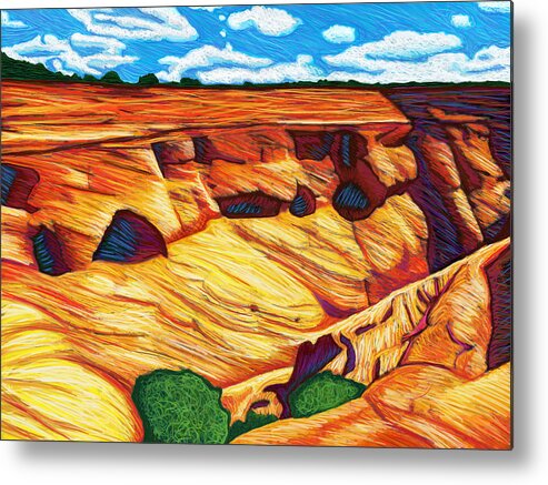 Arizona Metal Print featuring the digital art A Sunny Day At Canyon de Chelly by Rod Whyte