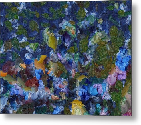 Abstract Metal Print featuring the digital art Abstract Evening by Christopher Reed