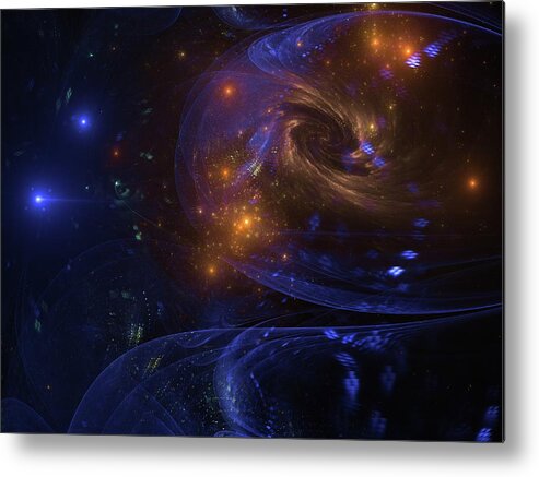 Space Metal Print featuring the digital art All Over the World by Jeff Iverson