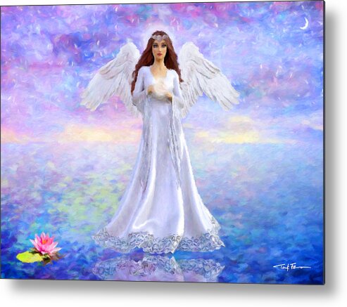 Metal Print featuring the painting Angel Afriel by Trask Ferrero