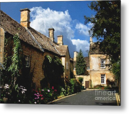 Bourton-on-the-water Metal Print featuring the photograph Another Backstreet in Bourton by Brian Watt