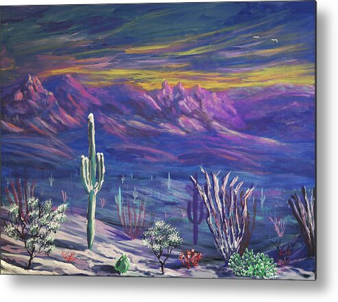Arizona Metal Print featuring the painting Arizona Winter by Chance Kafka