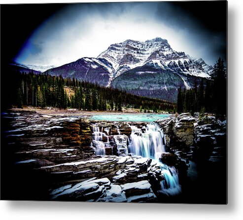 Jasper National Park Metal Print featuring the photograph Athabasca Falls by Darcy Dietrich