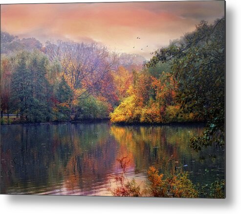 Autumn Metal Print featuring the photograph Autumn on a Lake by Jessica Jenney