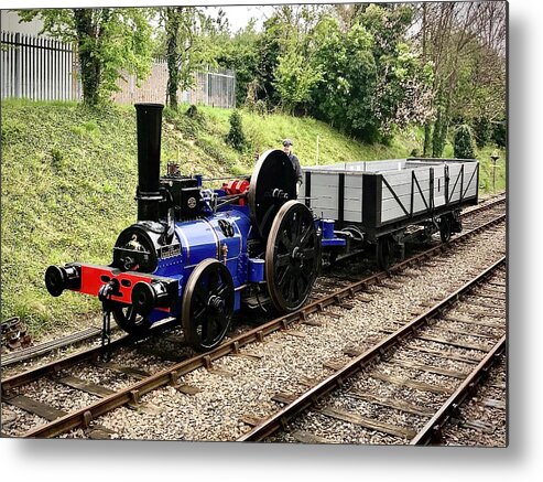 Quinton Rd Metal Print featuring the photograph Aveling Porter Locomotive 9449 The Blue Circle by Gordon James