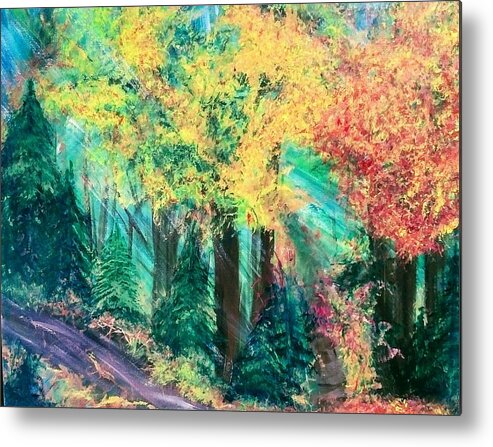 Fall Metal Print featuring the painting Beautiful Fall by Lynne McQueen