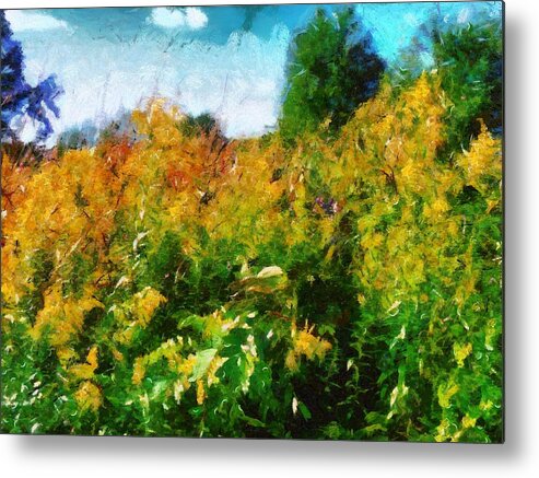 Autumn Metal Print featuring the mixed media Beginning of Autumn by Christopher Reed