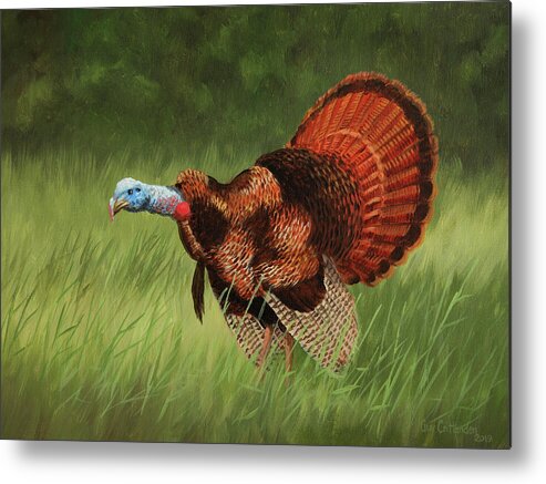 Turkey Metal Print featuring the painting Big Gobbler by Guy Crittenden