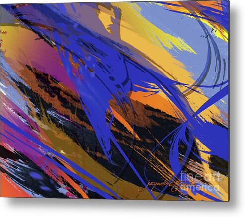 Energy Metal Print featuring the digital art Blue Energy by Jacqueline Shuler