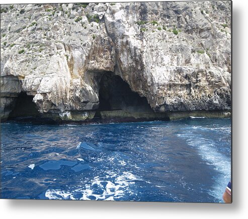 Malta Metal Print featuring the photograph Blue Grotto 2 by Lisa Mutch