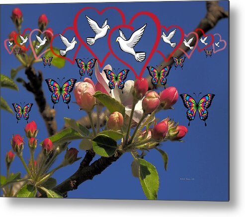 Abstract Metal Print featuring the photograph Butterflies N Peace by Richard Thomas