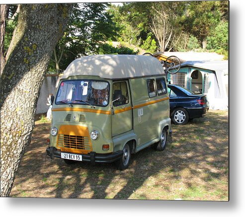 Campervan. Metal Print featuring the photograph Bye Bye by Val Byrne