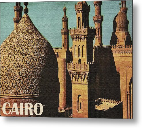 Vintage Metal Print featuring the photograph Cairo, Mosque by Long Shot
