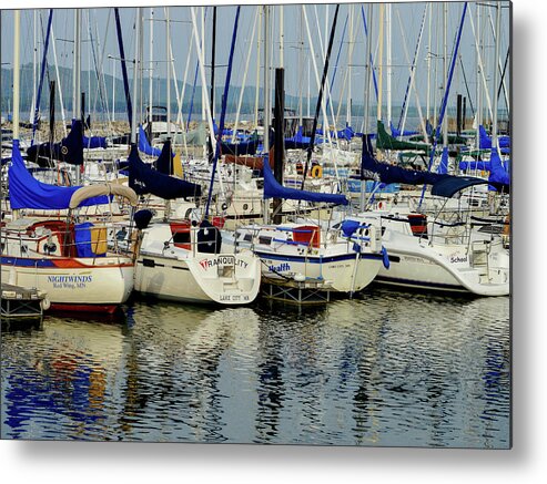 Lake City Marina Metal Print featuring the photograph Calm Waters by Susie Loechler