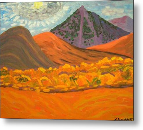 Landscape Metal Print featuring the painting Carbon Peak CO by Natalee Parochka