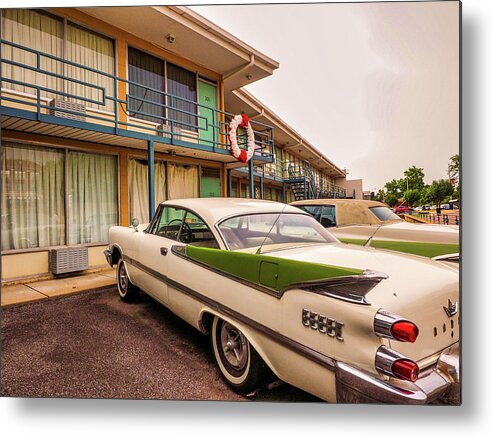 Cars Metal Print featuring the photograph Cars at the National Civil Rights Museum 288 by James C Richardson