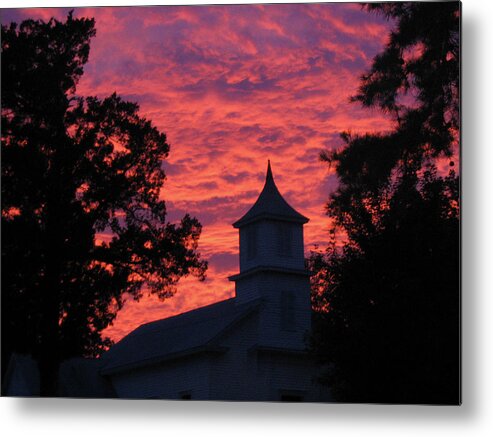 Sunset Metal Print featuring the photograph Chatham County, NC Sunset by Shirley Galbrecht