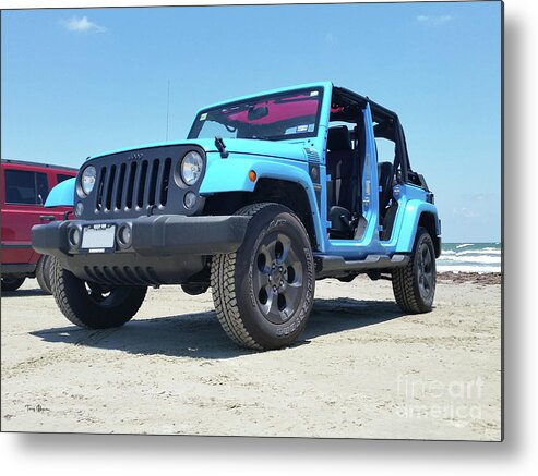 Jeep Metal Print featuring the photograph Chillin at the Beach by Tony Baca