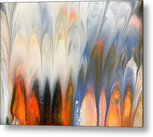 Abstract Metal Print featuring the painting Choir Sings by Soraya Silvestri